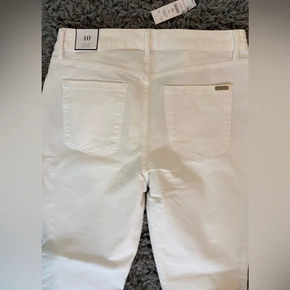 NWT WHBM White Jeans The Skinny High Waist Ankle SZ 10 - Picture 8 of 9